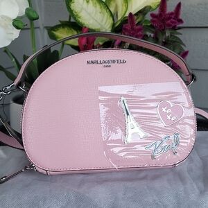 KARL LAGERFELD Paris Maybelle Top Handle Bag: Powder Blush, NWT